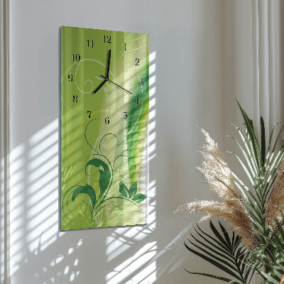 Horloge murale verticale Motif floral
