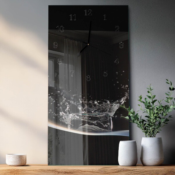 Horloge murale verticale Eau