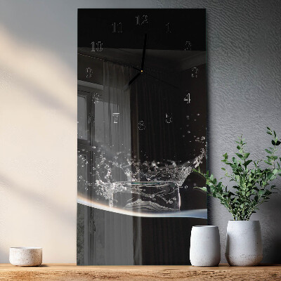 Horloge murale verticale Eau