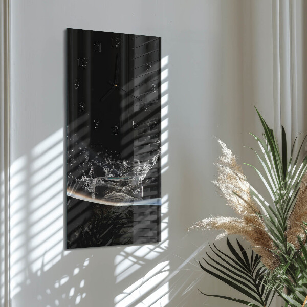 Horloge murale verticale Eau