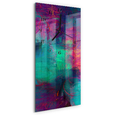 Horloge murale verticale Peinture colorée