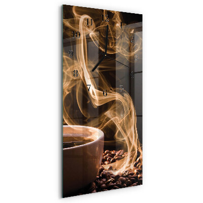 Horloge murale verticale Une tasse de café