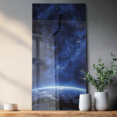 Horloge murale verticale Weltall