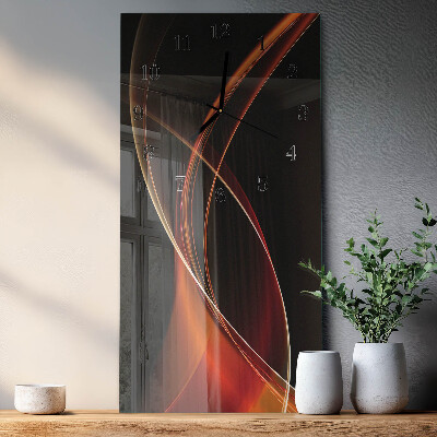 Horloge murale verticale Lignes abstraites