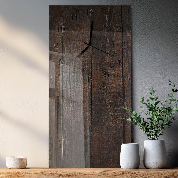 Horloge murale verticale Bois