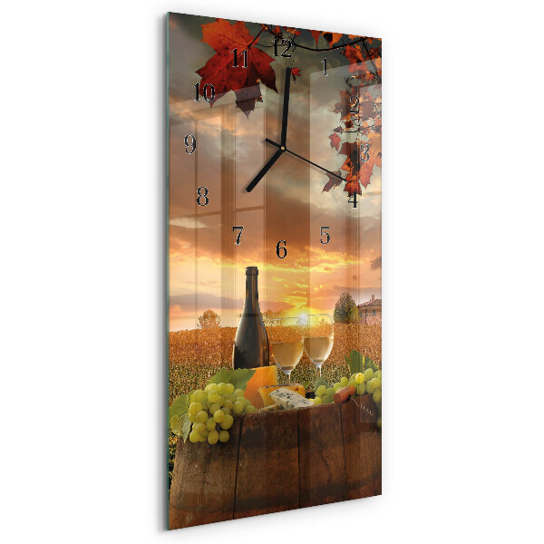Horloge murale verticale Vin Nature