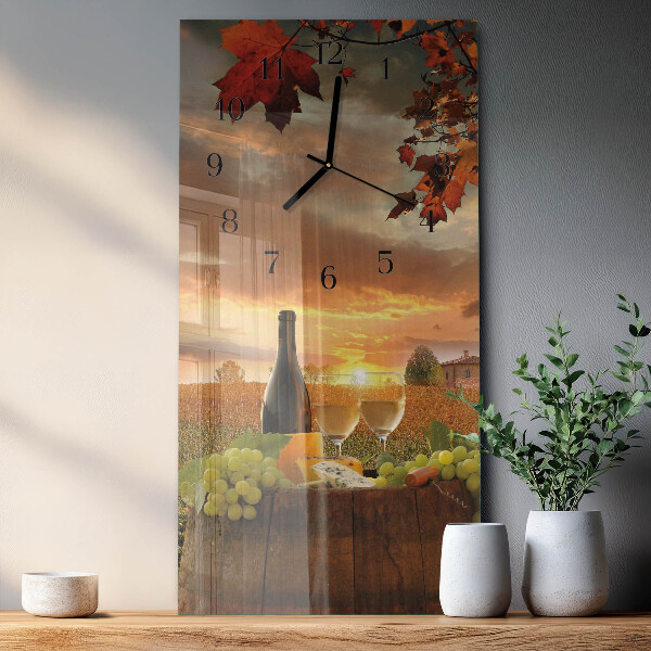 Horloge murale verticale Vin Nature