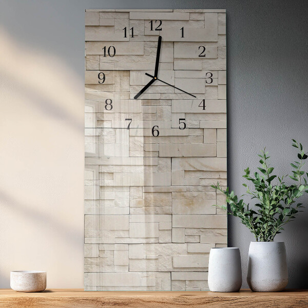 Horloge murale verticale Mur de pierre