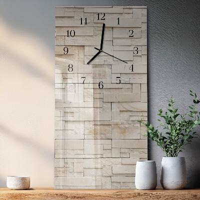 Horloge murale verticale Mur de pierre