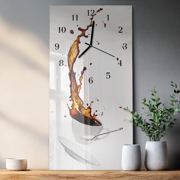 Horloge murale verticale Café
