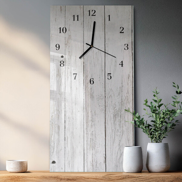 Horloge murale verticale Bois