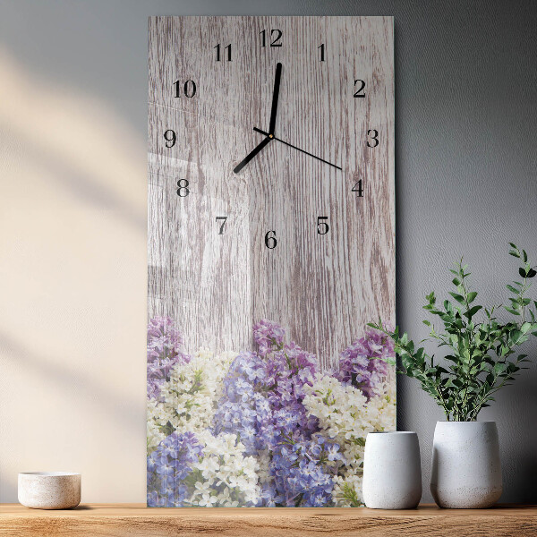 Horloge murale verticale Lilas
