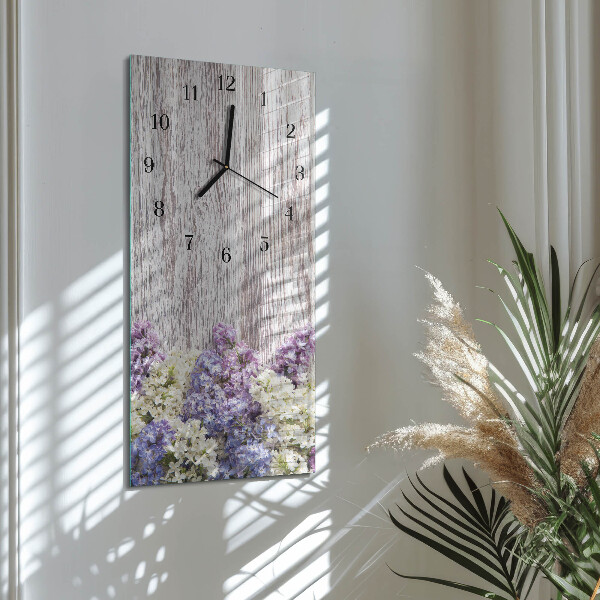 Horloge murale verticale Lilas