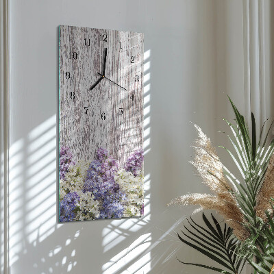 Horloge murale verticale Lilas
