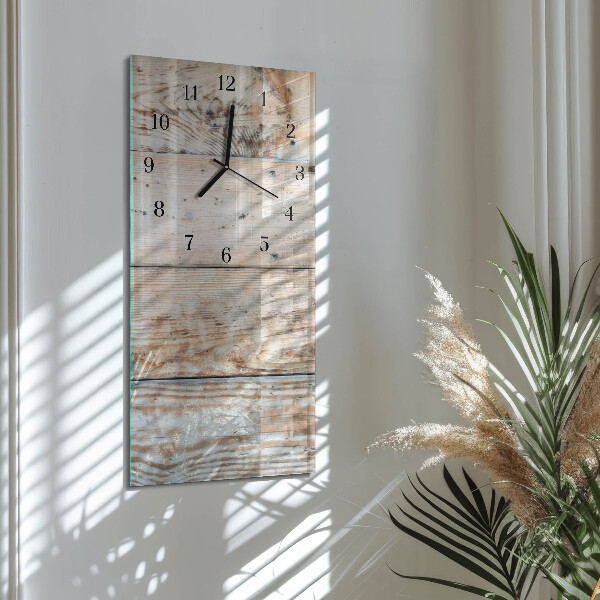 Horloge murale verticale Bois