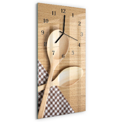 Horloge murale verticale Cuillères