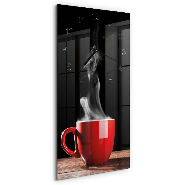 Horloge murale verticale Une tasse de café