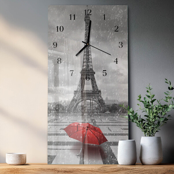 Horloge murale verticale Tour Eiffel