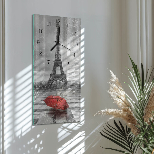 Horloge murale verticale Tour Eiffel