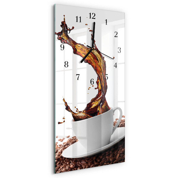 Horloge murale verticale Une tasse de café