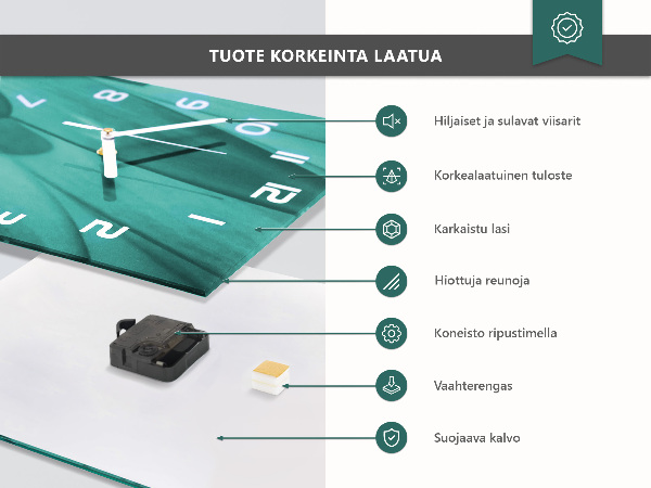 Horloge murale verticale Vue de la tour Eiffel