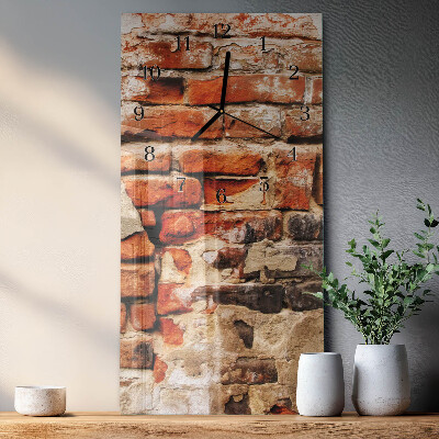 Horloge murale verticale Mur de briques