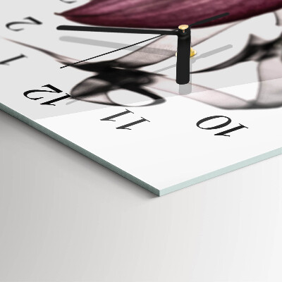 Horloge murale verticale Orchidée