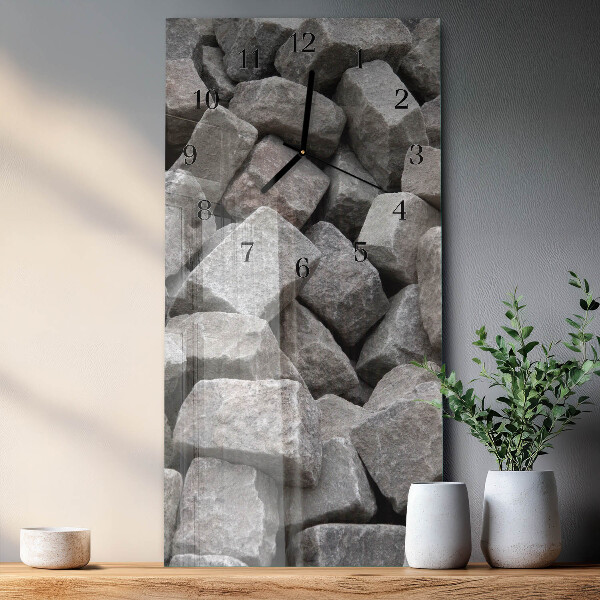 Horloge murale verticale Pierres