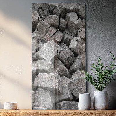 Horloge murale verticale Pierres