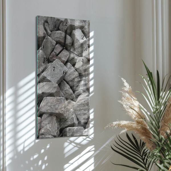 Horloge murale verticale Pierres