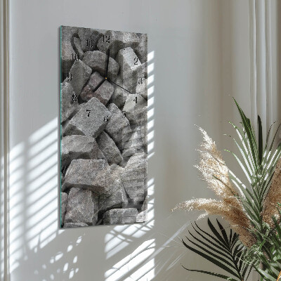 Horloge murale verticale Pierres