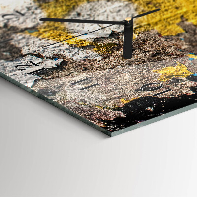 Horloge murale verticale Surface fissurée