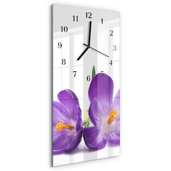 Horloge murale verticale Fleur