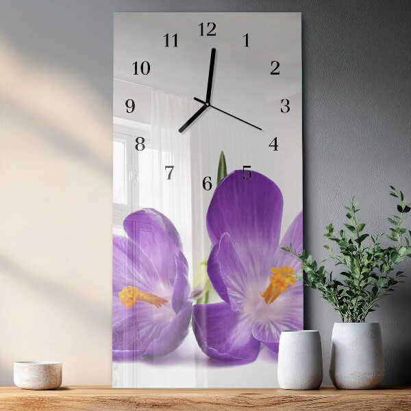 Horloge murale verticale Fleur