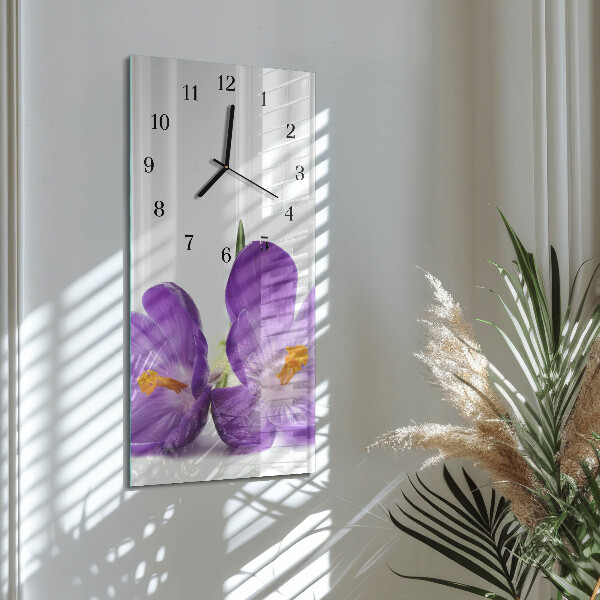 Horloge murale verticale Fleur