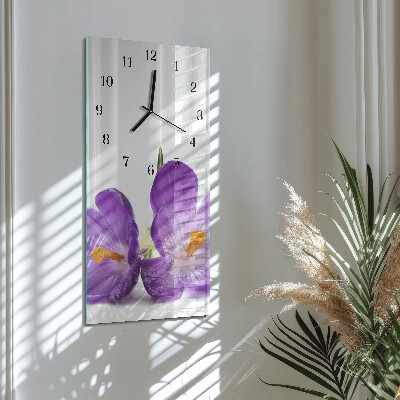 Horloge murale verticale Fleur
