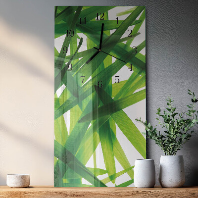 Horloge murale verticale Feuilles de plantes