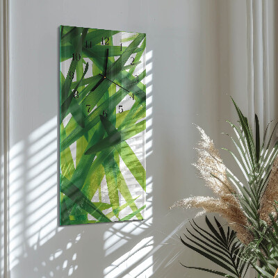 Horloge murale verticale Feuilles de plantes