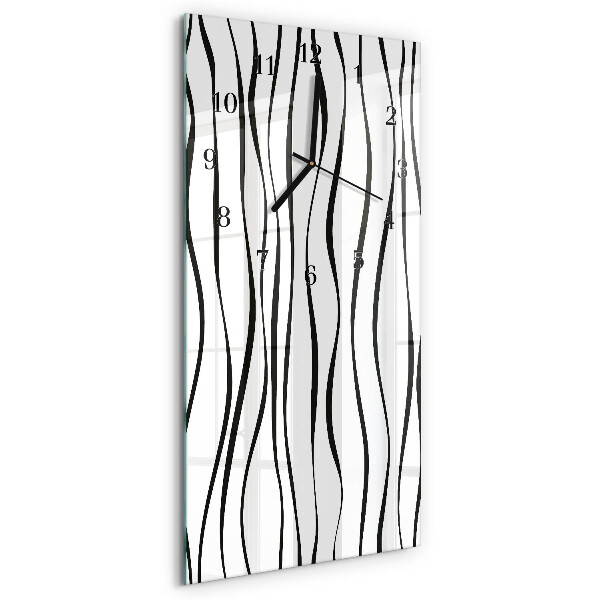 Horloge murale verticale Rayures