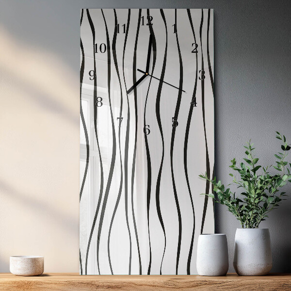 Horloge murale verticale Rayures