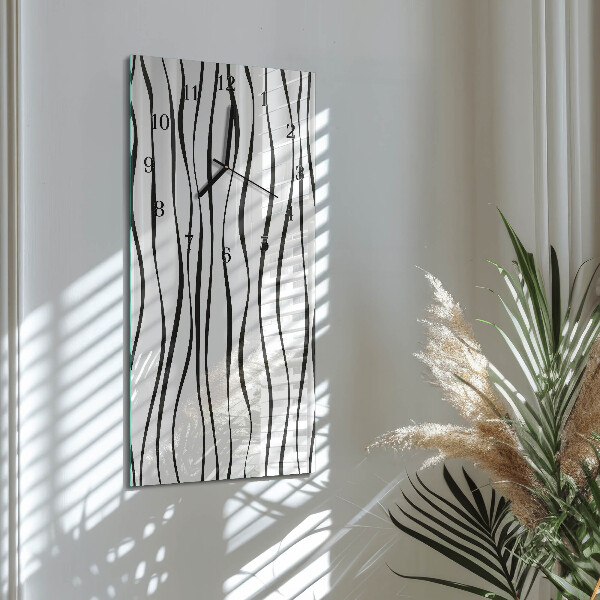 Horloge murale verticale Rayures