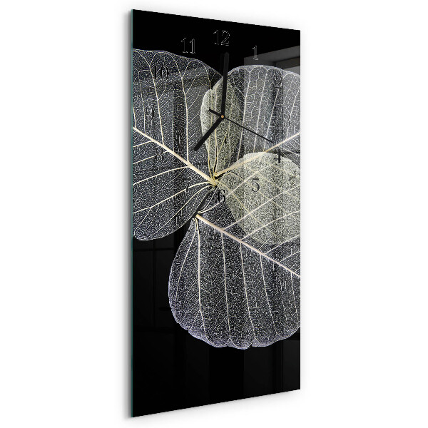 Horloge murale verticale Feuilles de plantes
