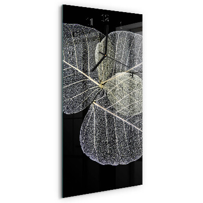 Horloge murale verticale Feuilles de plantes
