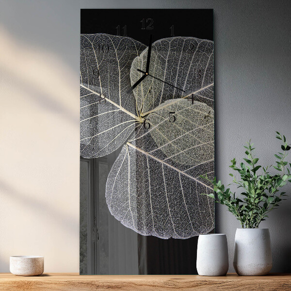 Horloge murale verticale Feuilles de plantes
