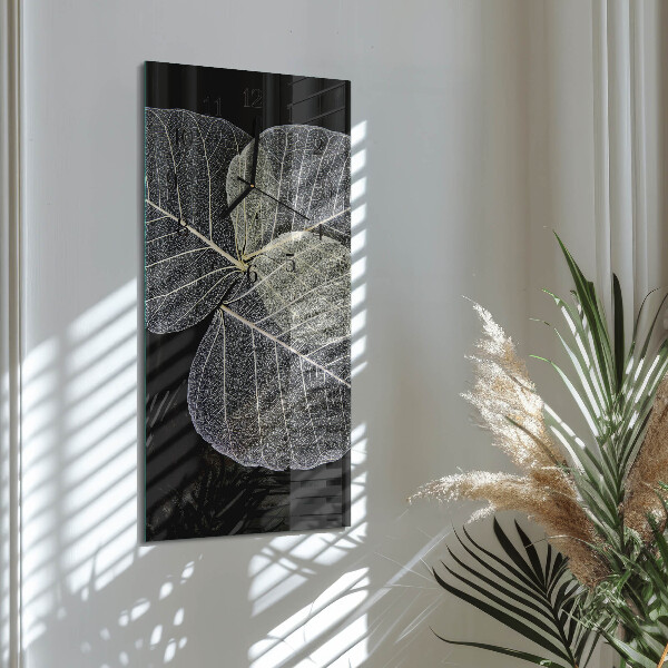 Horloge murale verticale Feuilles de plantes