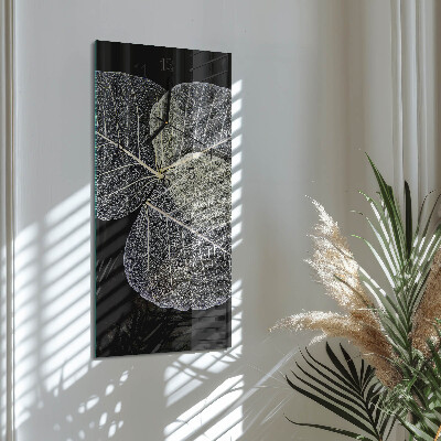 Horloge murale verticale Feuilles de plantes