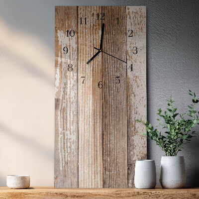 Horloge murale verticale Bois