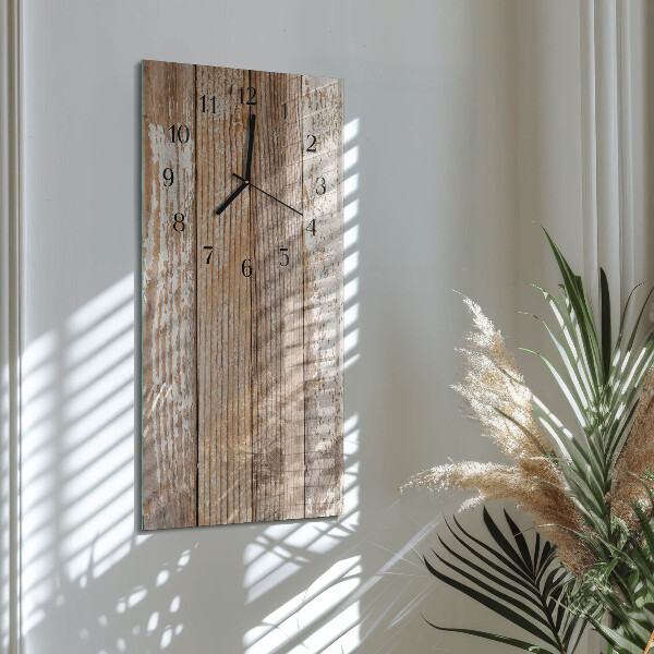Horloge murale verticale Bois