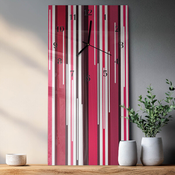 Horloge murale verticale Rayures