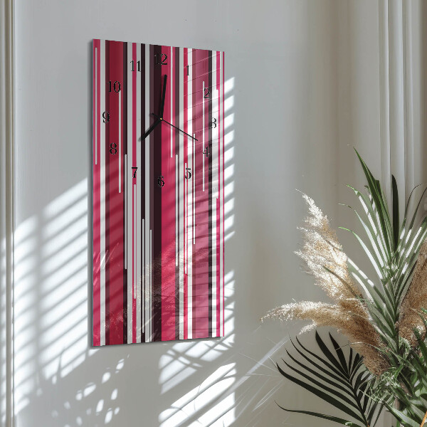 Horloge murale verticale Rayures